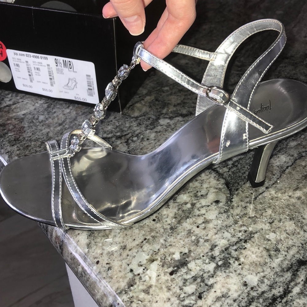 Dress heels, silver, prom